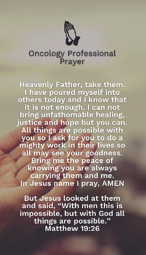 #243 Oncology Professional Prayer - sold in bundles of 30