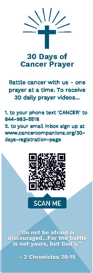 #200 30 Days of Cancer Prayer Bookmark sold in bundles of 16 (2024)
