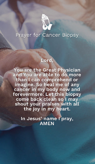 #264 Cancer Biopsy Prayer Card - sold in bundles of 30
