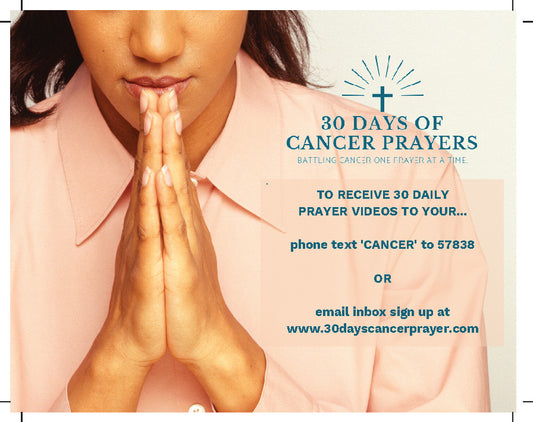 #205 30 Days of Cancer Prayer Postcards sold in bundles of 8