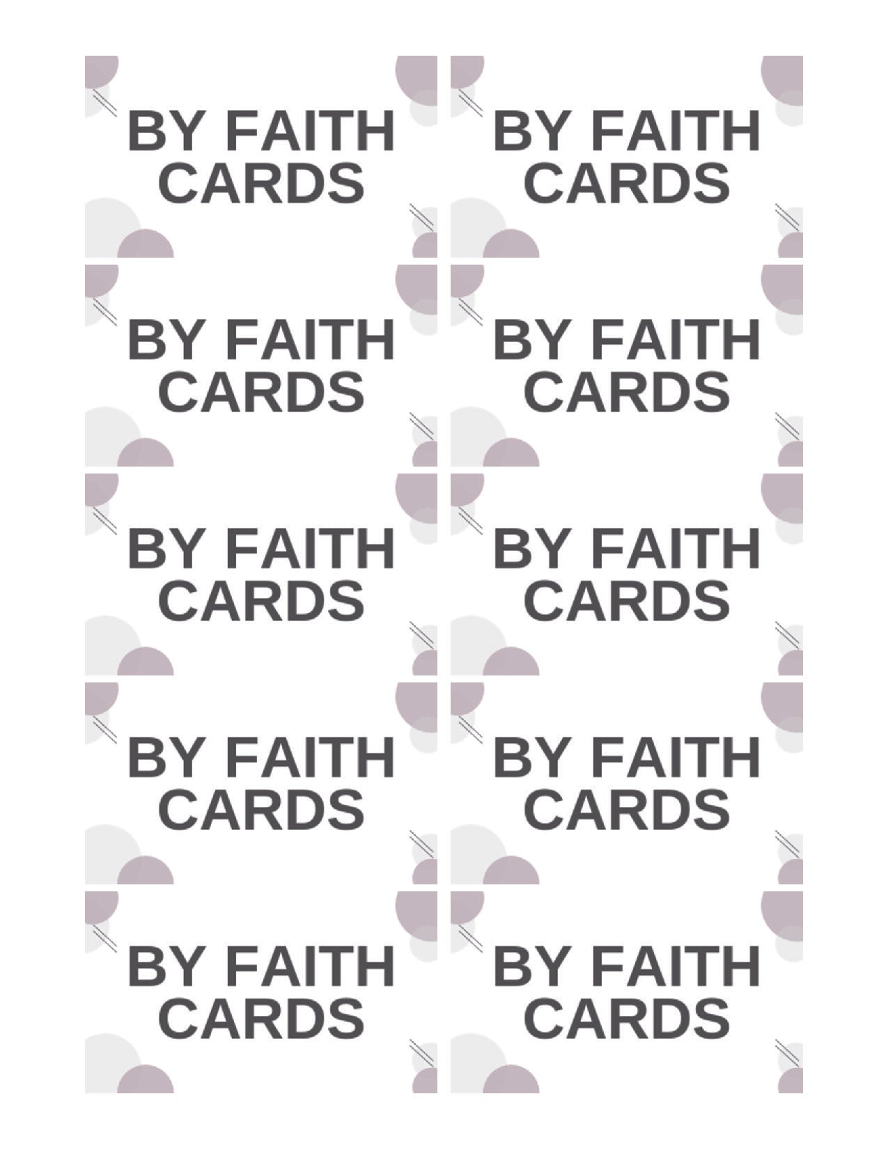 #165 By Faith Card deck of 10 sold in sets of 4