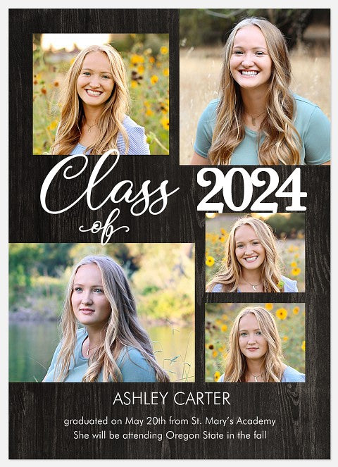 Senior Graduation Announcement Card with A7 white envelope