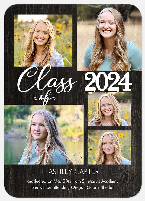 Senior Graduation Announcement Card with A7 white envelope